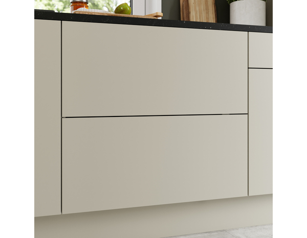 Façade 1 casserolier ou sur-hotte 80cm "Dorice" beige mat - l. 79.7 x h. 35.6cm - Cooke and Lewis - Brico Dépôt