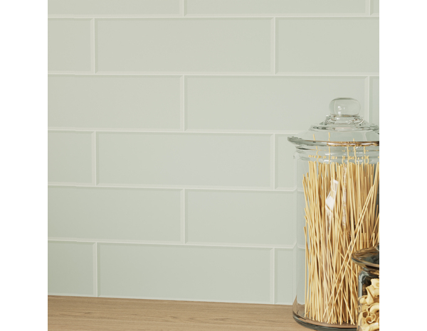 Crédence vert sauge mat style métro L.200 x H.60 cm x Ep. 3 mm - Cooke and Lewis - Brico Dépôt