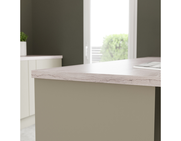 Bande de chant effet travertin gris L. 300 cm x l. 4,2 cm - Cooke and Lewis - Brico Dépôt