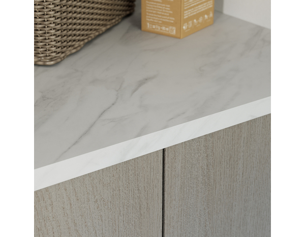 Plan de travail aspect marbre blanc l.240 x P.62 x Ép. 3,8 cm - Brico Dépôt