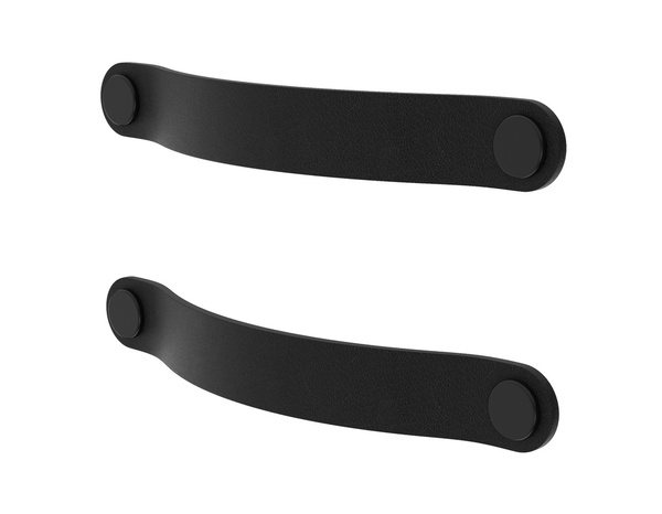 2 poignées de cuisine lannières 12cm cuir noir - Cooke and Lewis - Brico Dépôt