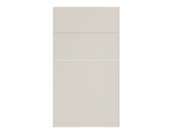 Façade 3 tiroirs + 1 casserolier 40cm "Dorice" beige mat - l. 39.7 x h. 71.5cm - Cooke and Lewis - Brico Dépôt