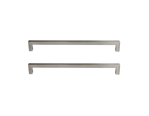 2 poignées de cuisine droites 25cm nickel brossé - Cooke and Lewis - Brico Dépôt