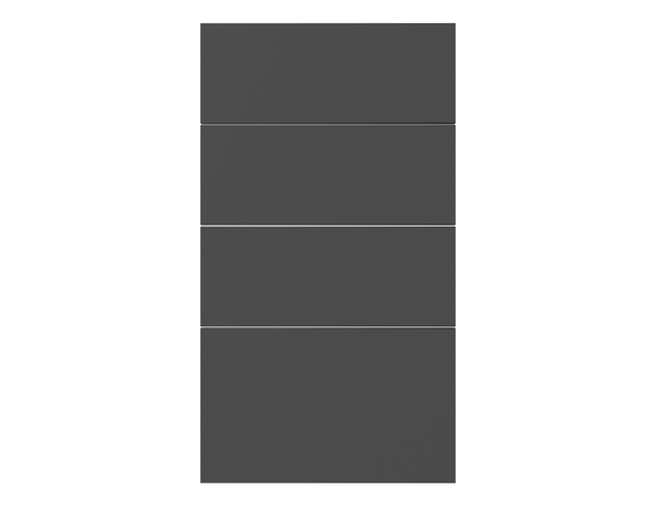Façade 3 tiroirs + 1 casserolier 40cm "Dorice" anthracite mat - L. 39.7 x H. 71.5cm - Cooke and Lewis - Brico Dépôt