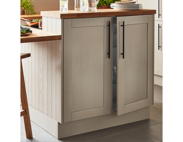 Plan de travail chêne massif l.300 x P.62 x Ép. 4 cm - Cooke and Lewis - Brico Dépôt