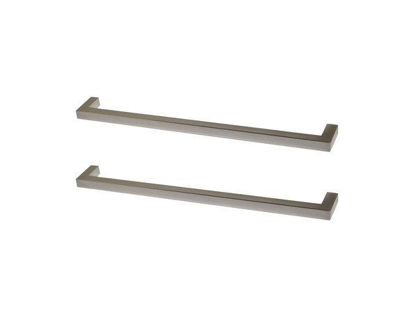 2 poignées de cuisine droites 25cm nickel brossé - Cooke and Lewis - Brico Dépôt