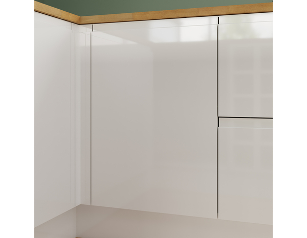 Façade 1 porte 50cm "Glorian" blanc brillant - L. 49.7 x H. 71.5cm - Cooke and Lewis - Brico Dépôt