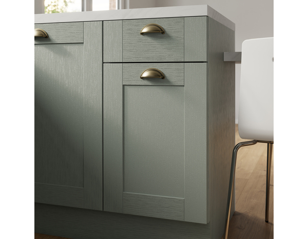 Façade 1 porte + 1 tiroir 40cm "Coline" vert sauge - l. 39.7 x h. 71.5cm - Cooke and Lewis - Brico Dépôt
