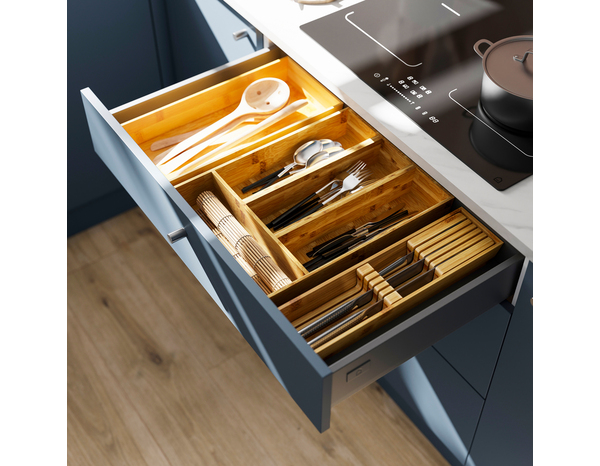 Range-couverts bambou "NITAKI 1" compartiment - L. 10 x P. 42cm - Cooke and Lewis - Brico Dépôt