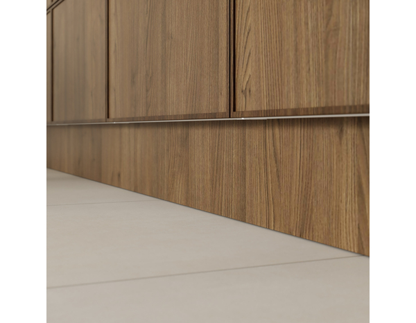 Plinthe "Heline" noyer mat - l. 2.4m x h. 15cm - Cooke and Lewis - Brico Dépôt