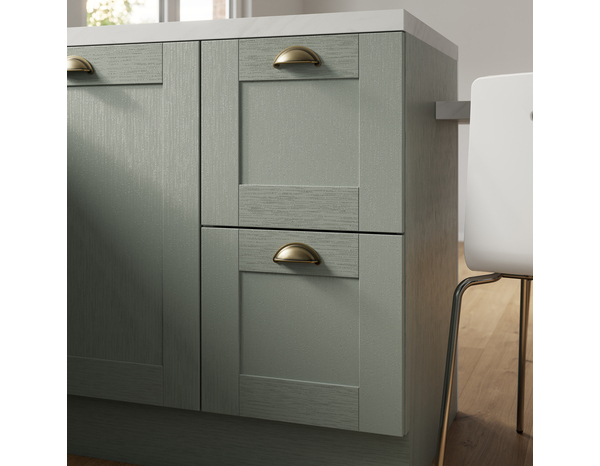 Façade 1 casserolier 40cm "Coline" vert sauge - l. 39.7 x h. 35.6cm - Cooke and Lewis - Brico Dépôt