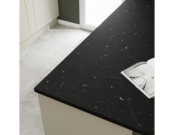 Plan de travail aspect graphite noir mat l.300 x P.62 x Ép. 3,8 cm - Cooke and Lewis - Brico Dépôt