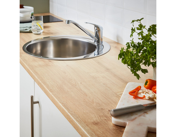 Plan de travail aspect chêne l.240 x P.62 x Ép. 2,8 cm - Brico Dépôt