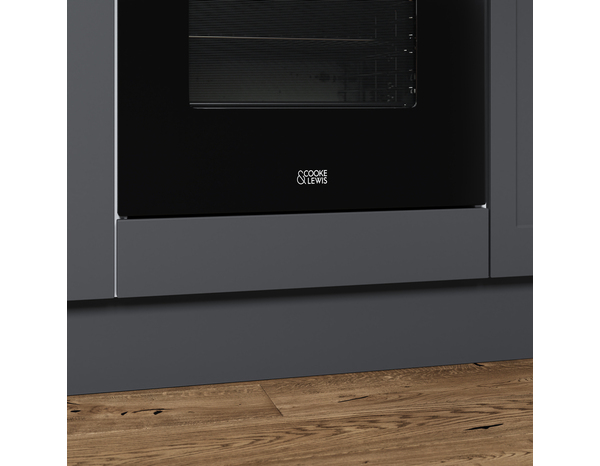 Bandeau four 60cm "Florie" anthracite mat - L. 59.7 x H. 11.5cm - Cooke and Lewis - Brico Dépôt