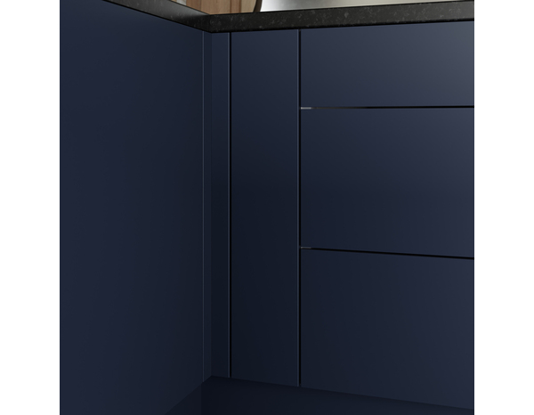 Façade 1 porte 15cm "Dorice" bleu mat - l. 14.7 x h. 71.5cm - Cooke and Lewis - Brico Dépôt