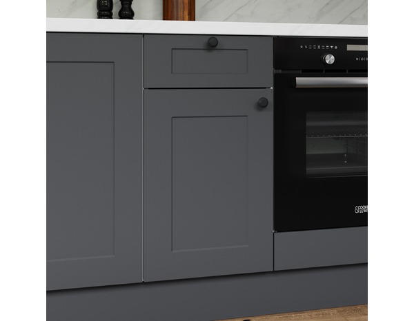 Façade 1 porte + 1 tiroir 40cm "Florie"anthracite mat - L. 39.7 x H. 71.5cm - Cooke and Lewis - Brico Dépôt