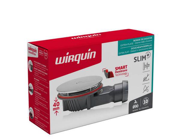 Bonde de douche slim + chromé D40 dôme ABS - Diam. 90 mm - Wirquin - Brico Dépôt
