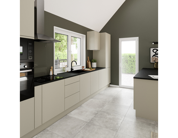 Façade colonne 60cm "Dorice" beige mat - l. 59.7 x h. 45.3cm - Cooke and Lewis - Brico Dépôt