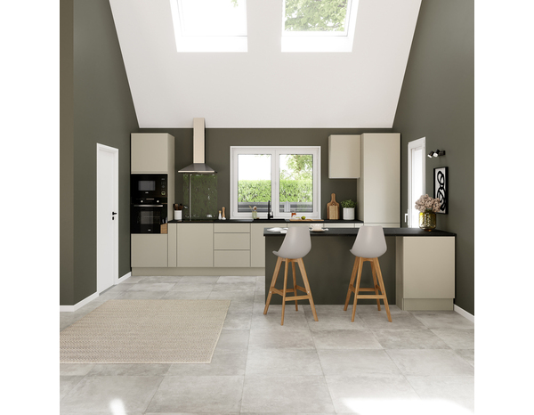 Façade colonne 60cm "Dorice" beige mat - l. 59.7 x h. 45.3cm - Cooke and Lewis - Brico Dépôt