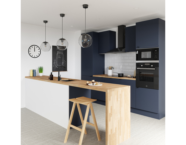 Finition caisson sur-hotte "Dorice" bleu mat - l. 32 x h. 36cm - Cooke and Lewis - Brico Dépôt