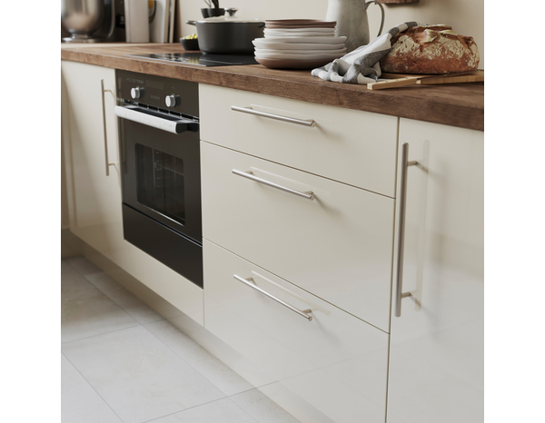 2 poignées de cuisine droites 33cm nickel brossé - Cooke and Lewis - Brico Dépôt