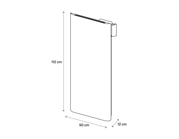 Radiateur électrique en acier "Terencia" vertical 1500 W - Brico Dépôt