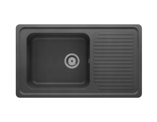 Lot évier "Alpha" gris béton + mitigeur haut - Carea - Brico Dépôt