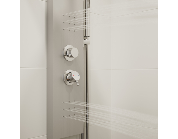 Colonne de douche hydromassante "HADEL" - Cooke and Lewis - Brico Dépôt