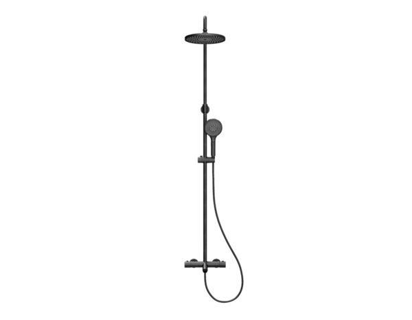 Colonne de douche et bain thermostatique "FARA" noire - Cooke and Lewis - Brico Dépôt