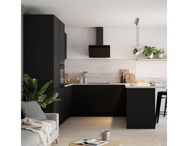 Fileur d'angle bas "Heline"noir mat - H. 71.5cm - Cooke and Lewis - Brico Dépôt