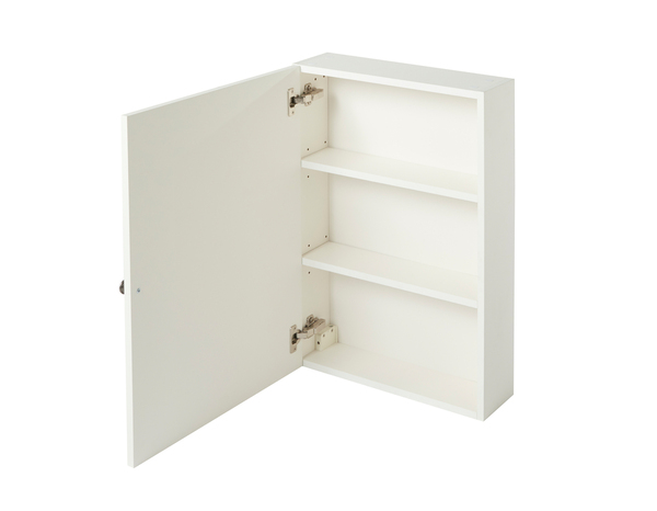 Armoire murale miroir "Perma" blanc. H. 70 cm; L. 50 cm; P. 15 cm - GoodHome - Brico Dépôt