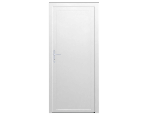 Bloc-porte de service en PVC poussant droit - H. 205 x l. 80 cm - Brico Dépôt