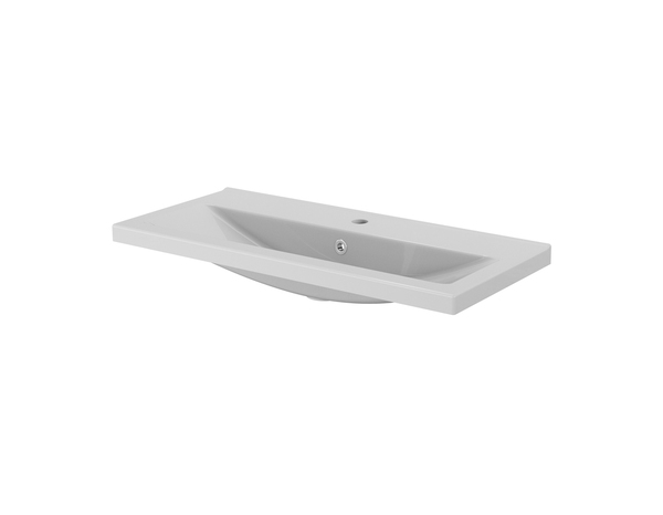 Plan vasque en céramique blanc - 80 cm - Brico Dépôt