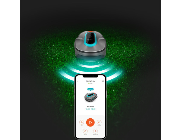 Robot tondeuse connecté Sileno life 1000m² Bluetooth - Gardena - Brico Dépôt