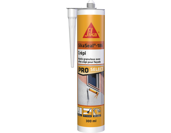 Mastic granuleux Sikaseal 186 effet crépi blanc - 300 ml - Sika - Brico Dépôt