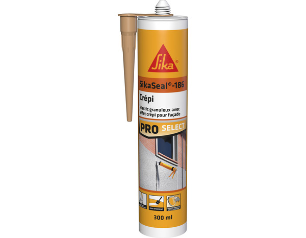 Mastic granuleux Sikaseal 186 effet crépi ton pierre - 300 ml - Sika - Brico Dépôt