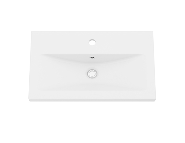 Plan vasque céramique blanc L.60,4 x H.12,4 x P.36,3cm "Napold" - Brico Dépôt