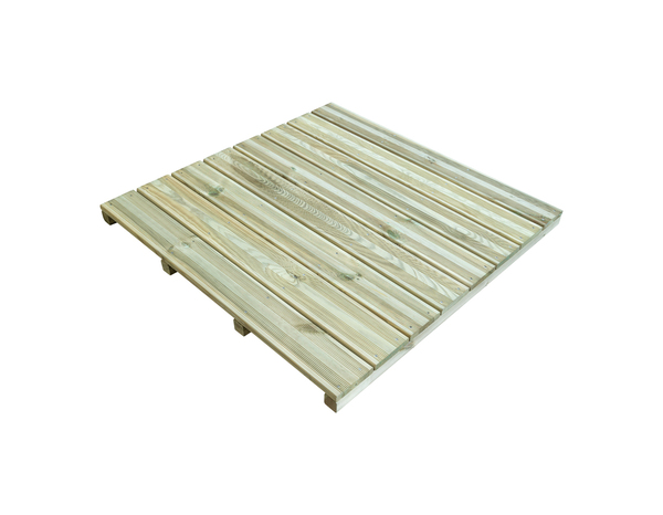 Dalle en bois vert "Davia" L. 100 x l. 100 x Ep. 61 mm - Marque BLOOMA - Brico Dépôt
