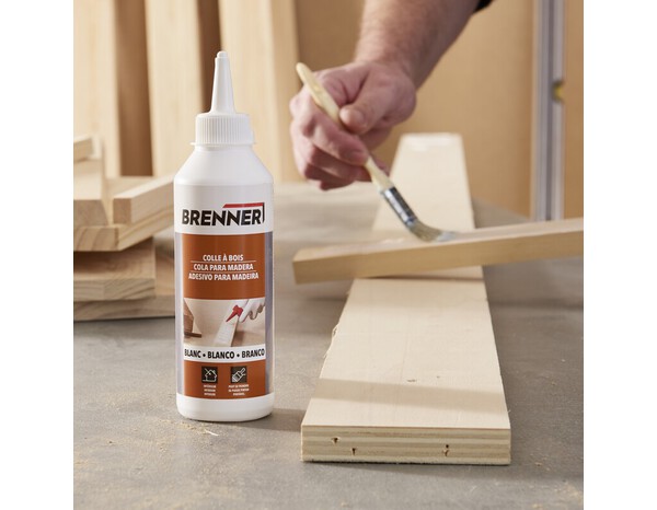 Colle à bois intérieur blanche - flacon 250 ML - Brenner - Brico Dépôt