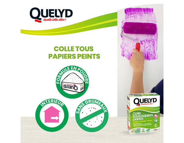 Colle colorée tous papiers peints - 300 g - Quelyd - Brico Dépôt