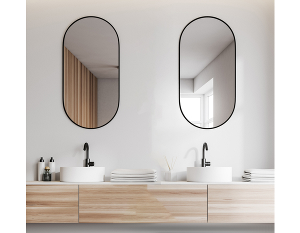 Miroir oblong "Urban" L. 40 x H. 80 cm - Brico Dépôt