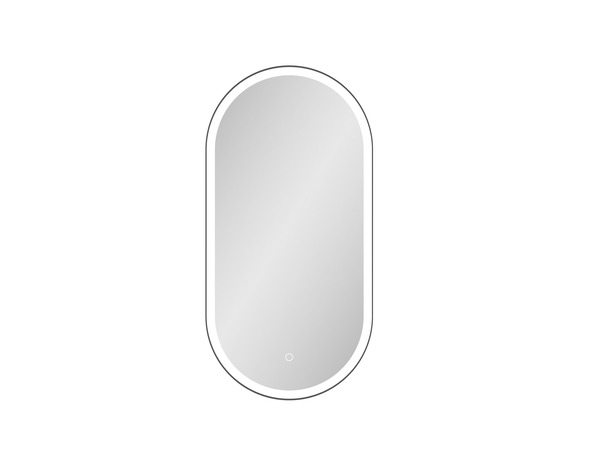 Miroir LED Oblong noir "Chicago" L. 40 x H. 80 cm - Brico Dépôt