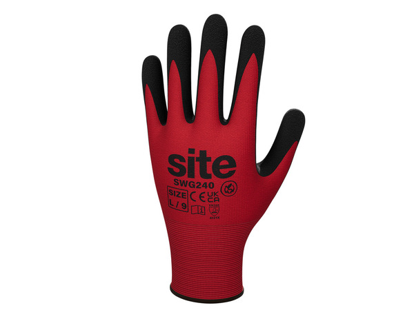 Gants en nitrile tous travaux T7 rouges et noirs - Brico Dépôt