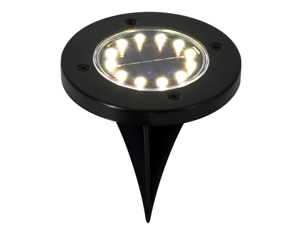 6 spots à piquer solaire noir 4000K - Brico Dépôt