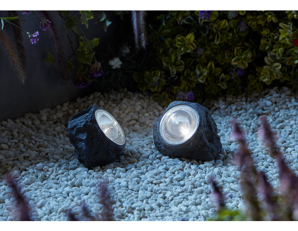 Rocher solaire LED intégrée 5000K IP44 - Brico Dépôt