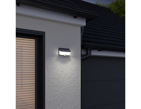 Applique mural solaire a detection 5000K - Brico Dépôt