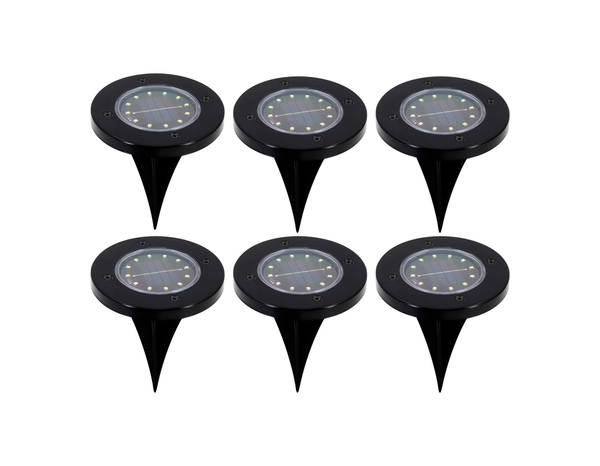 6 spots à piquer solaire noir 4000K - Brico Dépôt