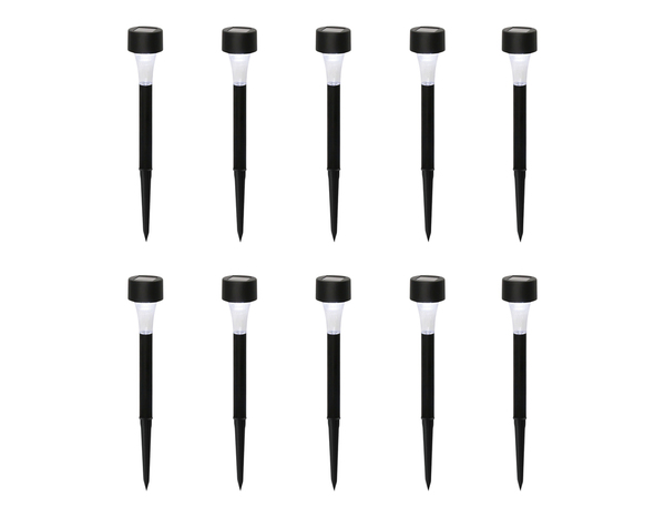 10 balises solaires intégrées 8000K IP44 - Brico Dépôt