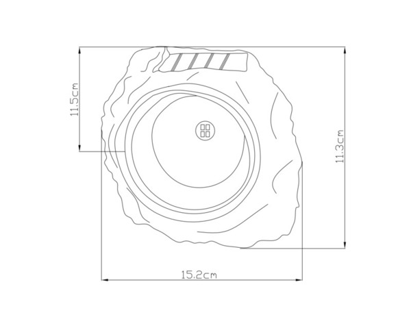 Rocher solaire LED intégrée 5000K IP44 - Brico Dépôt