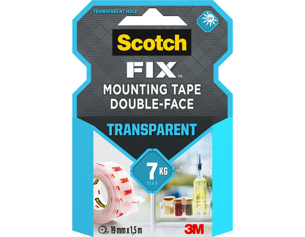 Ruban adhésif double face transparent 19 mm x 1,5 m - Scotch - Brico Dépôt